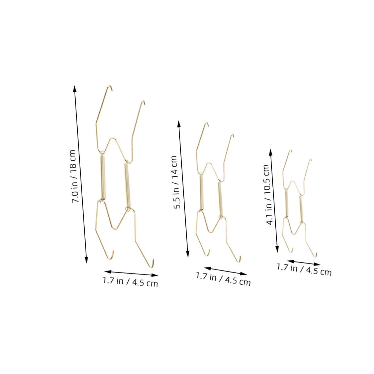 Cabilock 6pcs Invisible Metal Plate Hangers for Wall Mounting Decorative Spring Plate Holders Various for Displaying Artwork and More