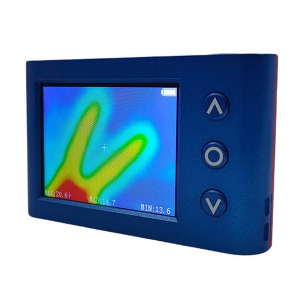 MLX90640 Termómetro infrarrojo digital, 32 x 24 pulgadas con LCD de 24 pulgadas, emisividad ajustable 01-099, detector de calor portátil recargable PCB y temperatura corporal