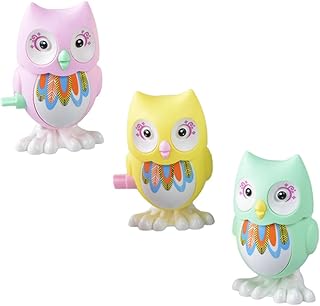 TOYANDONA 6 Pçs Brinquedo De Corda Pequenas Criaturas Brinquedos Crianças Brinquedos Educativos Crianças Brinquedos De Banho Adorável Corda Corda Brinquedos Coruja Relógio Brinquedos Modelo