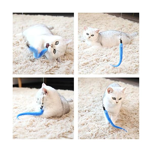 M JJYPET Ersatz-Katzenspielzeug-Ersatz, 10 Packungen Katzenwurmspielzeug, sortierte Teaser-Nachfüllungen mit Glocke für Katzen, Kätzchen – Bild 8