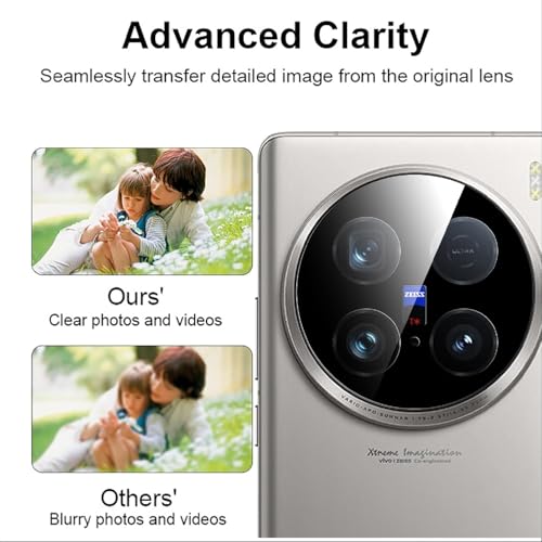 Image of Xmon Back Camera Lens Protector for Vivo X100 5G (1 Pack) Premium Camera Glass Protector Guard, Anti-Scratch, Ultra-Clear, Easy Installation