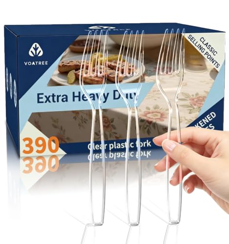 Voatree 390 Count Heavy Duty Disposable Clear...