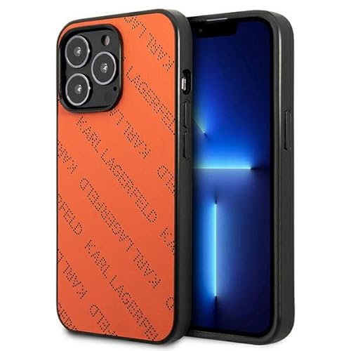 KARL LAGERFELD KLHCP13XPTLO Hard Case for iPhone 13 Pro Max 6.7 Inch Orange Per