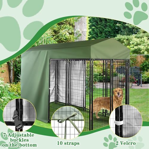 Iceberg Elf Cobertura de canil para cães ao ar livre meia cobertura para gaiolas de cães (somente ca