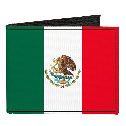 Buckle-Down Canvas Bi-fold Wallet-Mexico Flag