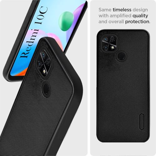 Image of Jkobi Rubberised Back Cover Case for Xiaomi Redmi 10C (Textured Grip Design | Camera Protection | Slim and Light Weight | Soft Touch and Feel)
