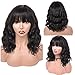 Flequillo Postizo Mujer Rizado Perfectos Humano no Lace Riza Pelos Natural Larga...