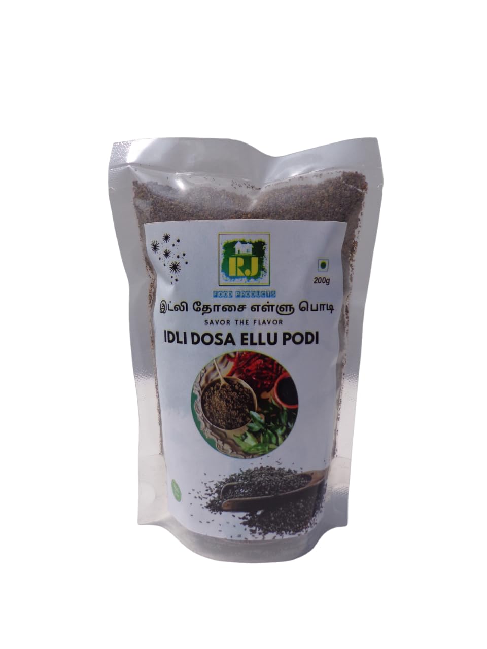 RJ Idli Podi (Ellu)/Black sesame/Dosai Podi/chutney powder/Chilli Powder/Gun Powder/Traditional Homemade Idly Chilli Powder/200gm