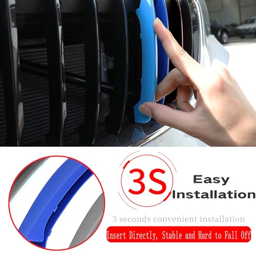 Image of M-Colored Auto Grille Inserts Stripes Trims, Center Kidney Grilles Car Accessories Compatible with BMW 2013-2018 3-Series Sport F30 /F35 Auto M-Colored Car Interior Decoration(8 Beams),Color A