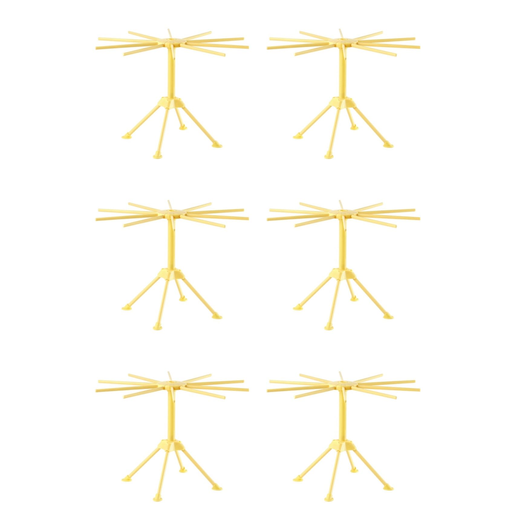 Hndhbfgrt 6X Foldable Pasta Drying Rack, Plastic Spaghetti Hanger Noodle Dryer Stand with 10 Bar Handles