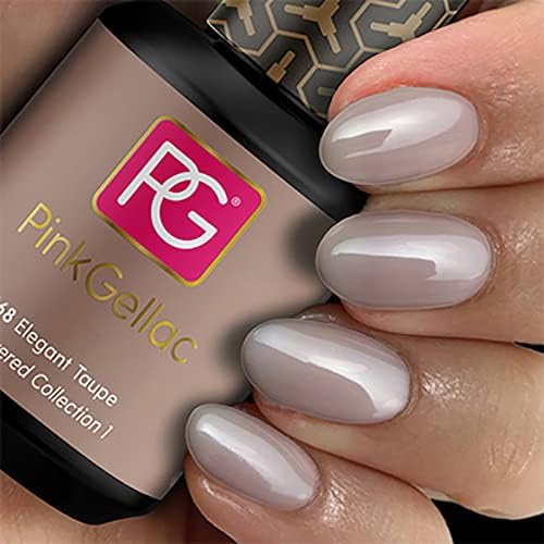 Pink Gellac Shellac Gel Nail Polish 15 ml for UV LED Lamp 168 Elegant Taupe Brown Gel Nail Polish for UV Nail Lamp Pink LED Nail Polish Gel Polish Nail Gel