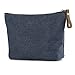 SMRITI Canvas Makeup Bag Pouch Purse Handbag Organizer with Zipper - Blue