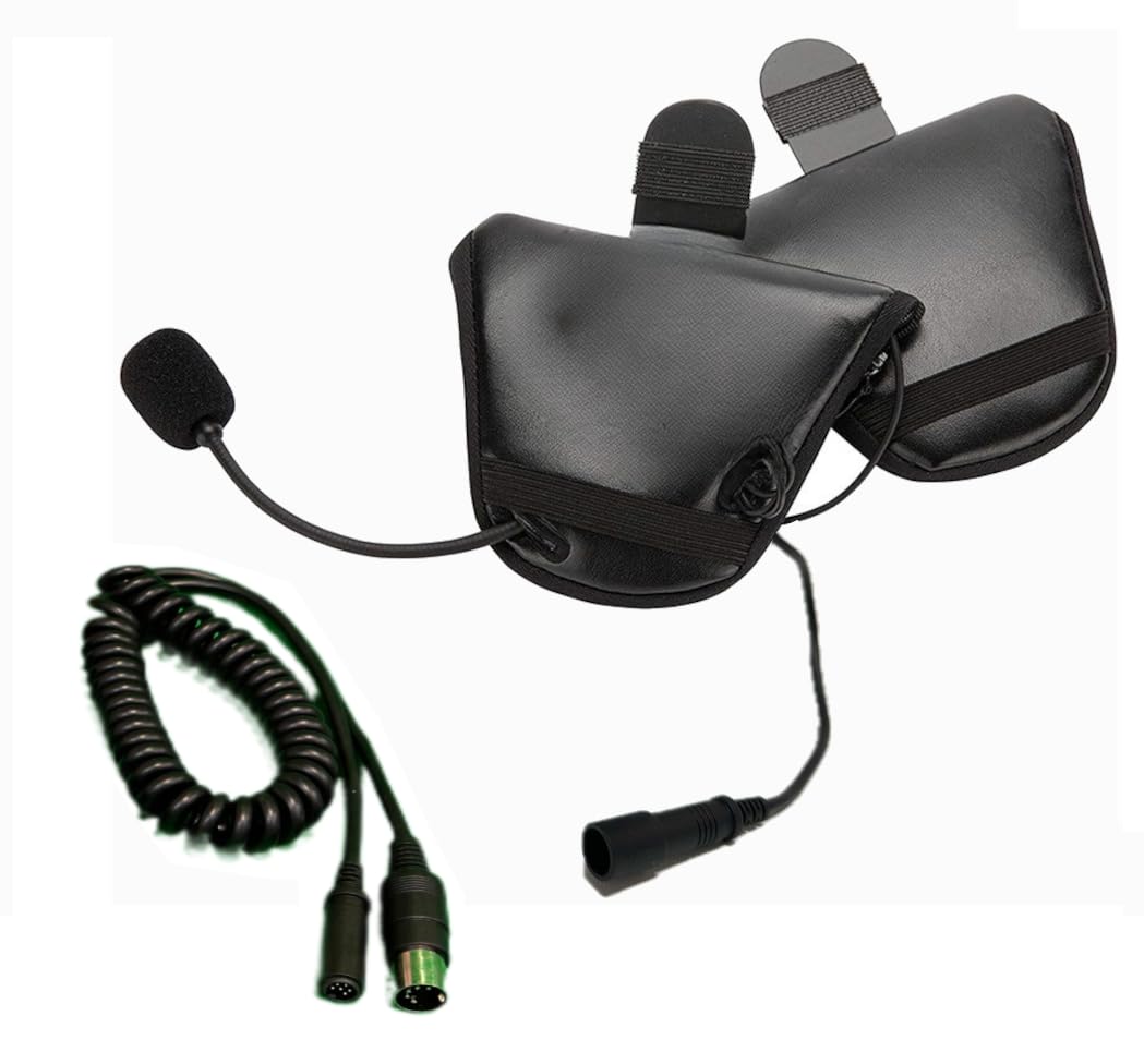 The Helmet Shop 7-PIN Half Helmet Headset Compatible with Harley Davison  Audio Systems Lower Cord Included
