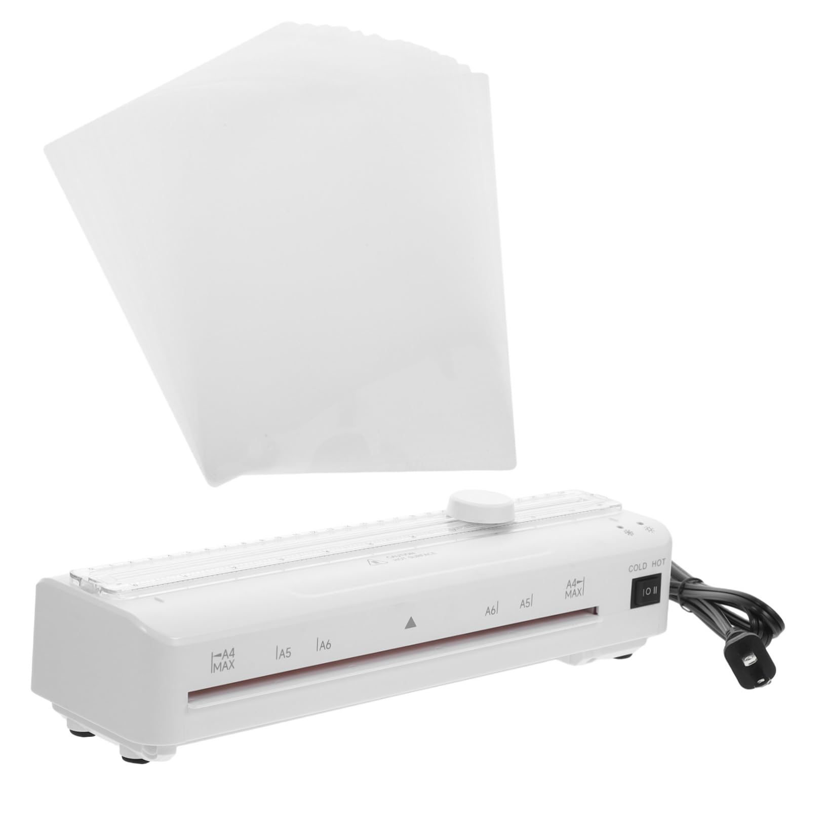 HONMEET Thermal Laminating Machine Trimmer and Corner Rounder Hot Cold Use for Home School and Office Compact White Design Us