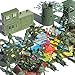 Imagen de PERSELOSO 37 Piezas Figuras Militares para Modelo de Soldados Tanques Aviones y Accesorios de Escena Bélica Juguete Educativo para Imaginación y Conocimiento Militar