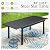 Sophia & William Black Expandable Patio Dining Tables Metal Outdoor Table for 6-8 Person Lawn Garden Bistro Rectangular Table