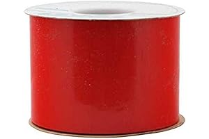 Berwick Offray: PLS-100-50-RED 4-Inch Red Plastic Ribbon for Eye-Catching Decorations and Artistic Crafts