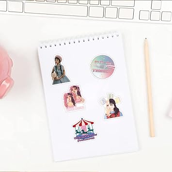 50 Pcs Singer Melanie Martinez Sticker, Popular Singer Stickers Waterproof Sticker for Water Bottles, Laptop, Scrapbook, Skateboard Suitcase, Cute Trendy Music Stickers for Adults, Teen, Fans