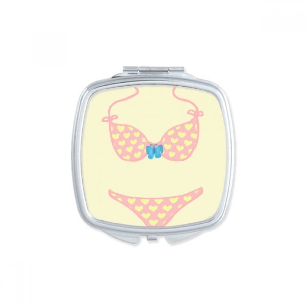 Miroir de maquillage compact rose résout vos retouches de maquillage nomades
