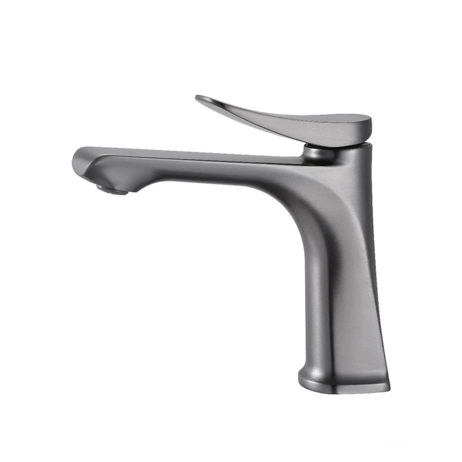 Fanjubei Bullet Ash Bathroom Copper Basin Faucet, Gunpowder Ash