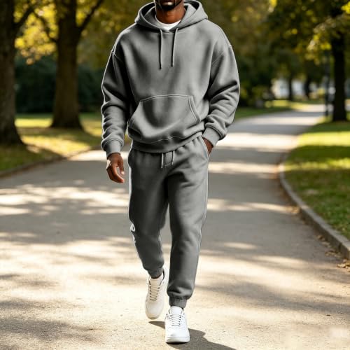 Sweatsuits for Men Oversized Fleece Hoodie and Sweatpants Set Tracksuit - image 3