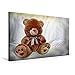 Premium Textil-Leinwand 75 x 50 cm Quer-Format Teddybär, Leinwanddruck von Jennifer Chrystal