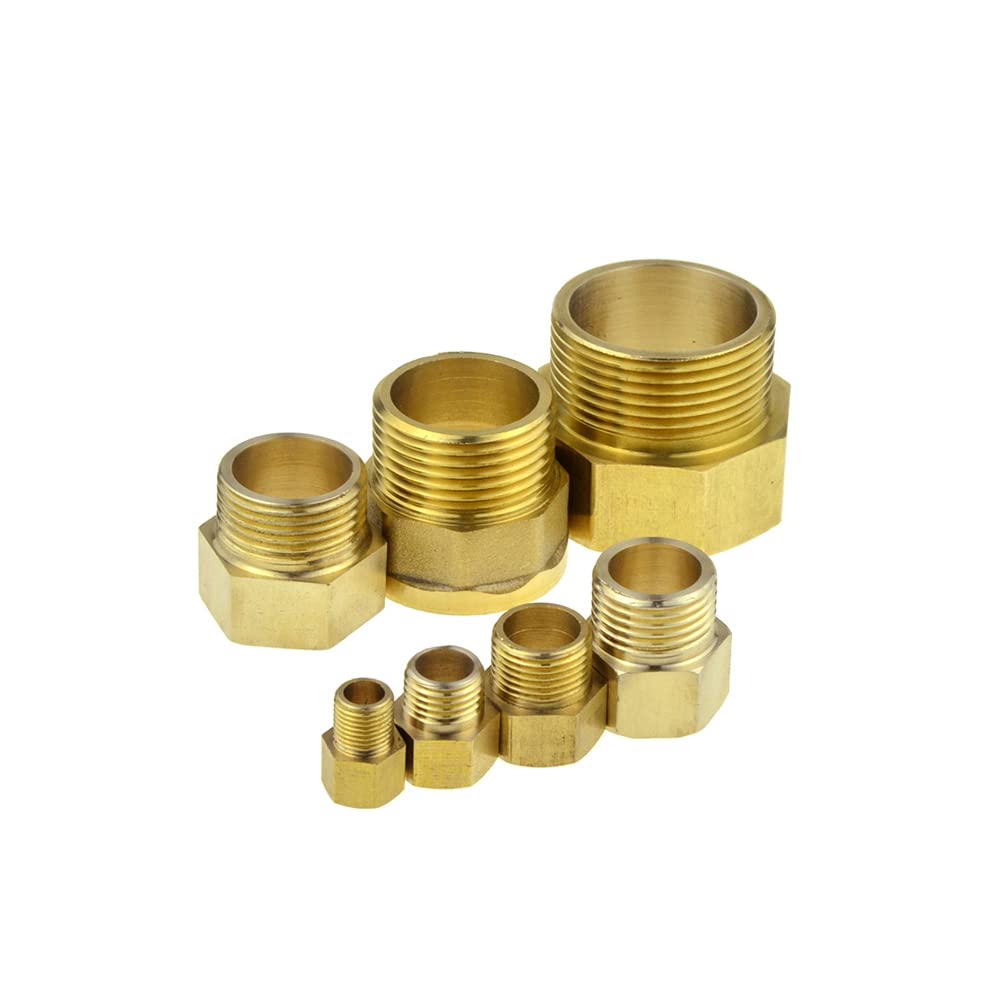 Adattatore per tubo in ottone resistente da 1/2 Pt maschio a 1/2 Pt femmina, filettatura esagonale in ottone, adattatore per boccola esagonale, prolunga resistente alla corrosione, raccordo filettato