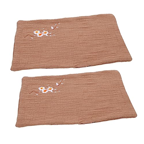 Levemolo 2 Peças De Linho De Algodão Bordado Pano De Chá Guardanapos De Linho Coquetel Toalha De Lin