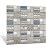 Adedeo Glass Mosaic Tile Grey and Silver 12 x 12 Inch for Kitchen Backsplash Bathroom Wall (5-Pack, 5 sq.ft.)