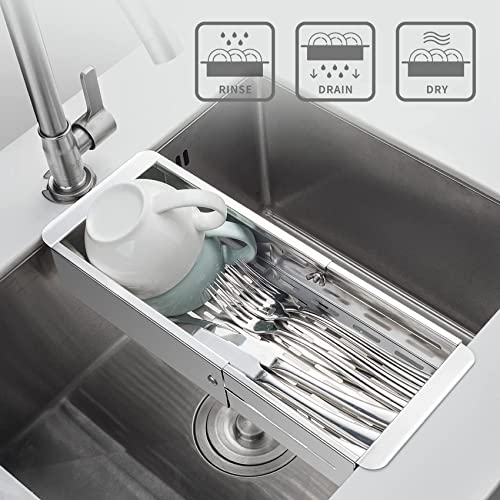 Panier passoire évier acier inoxydable durable et extensible pour votre cuisine