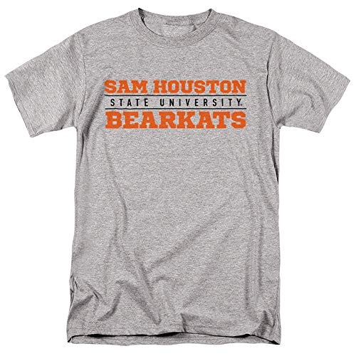 Sam Houston State University Official Between The Lines Unisex Adult T-Shirt, Athletic Heather, Large