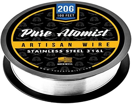 Pure Atomist PA-SS316L-20G100 Stainless Steel 316L 20 Gauge 100 ft. Wire, Bright