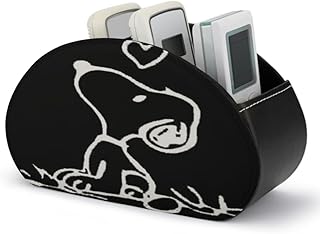 スヌーピー リモコンラック PUレザー製 卓上小物収納ケース 5格仕切り 多機能 テーブル リモコン立て デスクペンホルダー オフィス収納ホルダー リモコン置き 化粧品収納 眼鏡スタンド 大容量 文房具 卓上小物 スタイル1