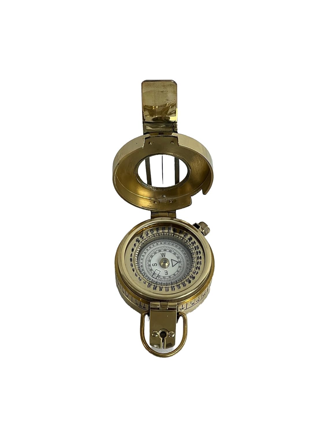 Bussola nautica vintage in ottone per navigazione, 7,6 cm