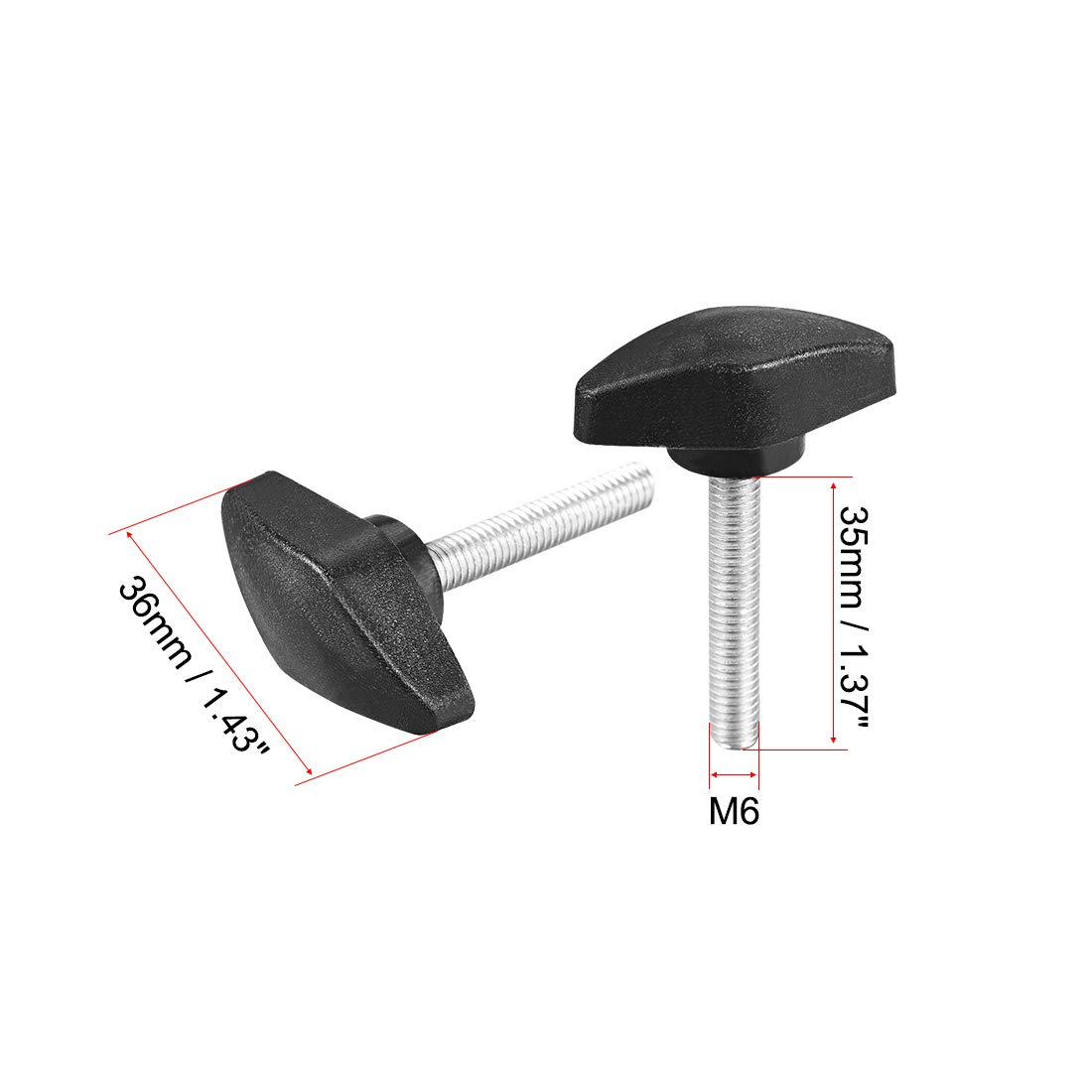 Lot De 4 Poignées De Serrage Filetées En Forme De T Pour Tours