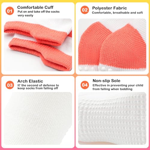 Image of GRPSKCOS Non Slip Toddler Socks 15 Pairs Toddler Grip Anti Skid Low Cut Socks for 1-7 Years Boys Girls
