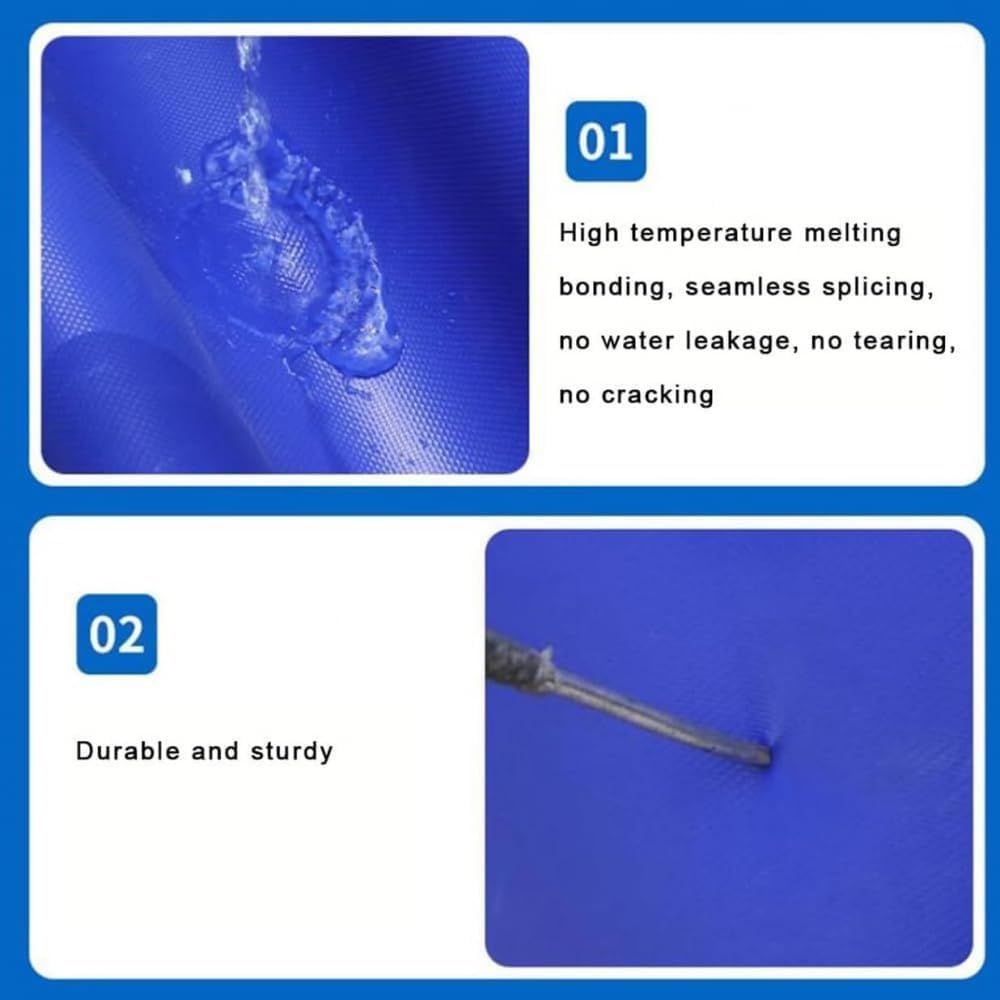 Extra Large Foldable Fish Pond Liner with Grommets - Durable PVC Water Tank for Outdoor Saltwater Fish Ponds, Gardens, Pools & Aquariums - Easy Setup & Heavy-Duty Quality