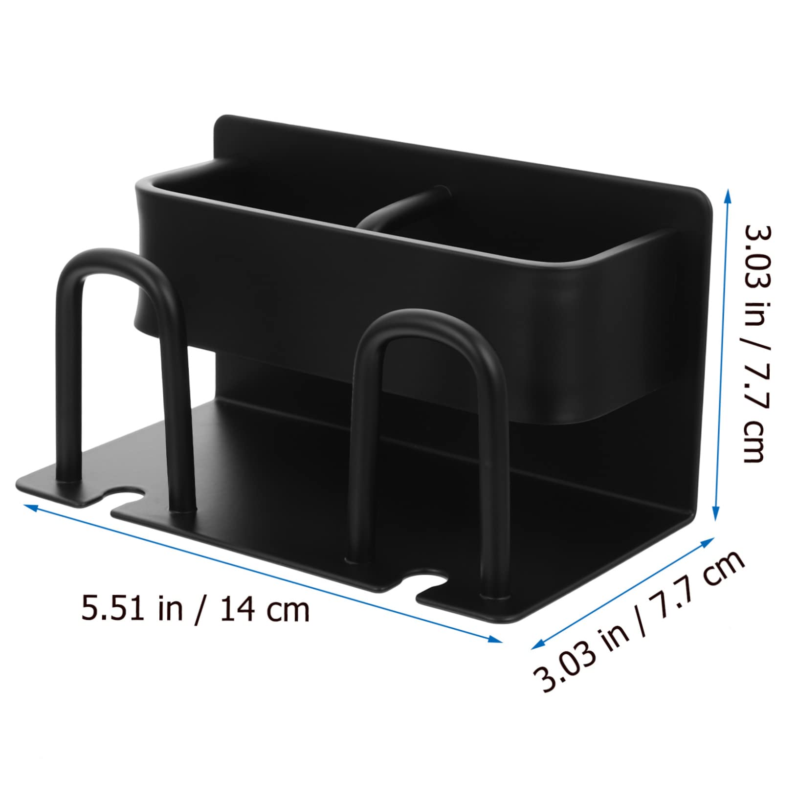 Portaspazzolini da Parete Premium Organizer Bagno Salvaspazio per Spazzolini Elettrici e Manuali Supporto Doppio Nero con Drenaggio per Bagno e Cucina Rustica