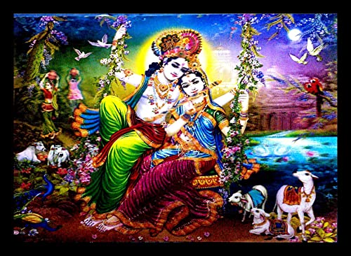 Image of Suninow 5D Painting of Radha krishna for living room (5d radha krishna)