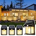 SOLPEX 4 Pack Solar Motion Lights Outdoor Waterproof, Solar Porch Lights Outdoor for Door, Shed, Patio, Garage, Yard Outside Decorative, Motion Sensor with 3 Lighting Modes