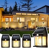 SOLPEX 2 Pack Solar Motion Lights Outdoor Waterproof, Solar Porch Lights Outdoor for Door, Shed, Patio, Garage, Yard Outside Decorative, Motion Sensor with 3 Lighting Modes