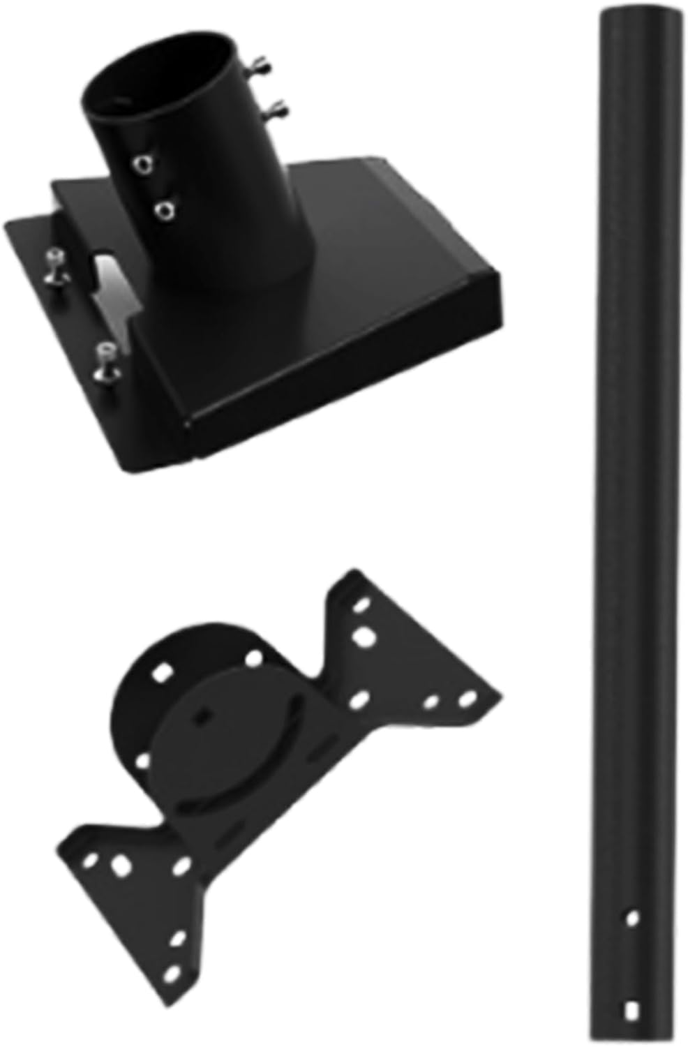 インターネットアンテナ用4cmパイプアダプター 360度回転スタンド、頑丈な壁天井取り付け金具付き 複数面設置ブラケット付属