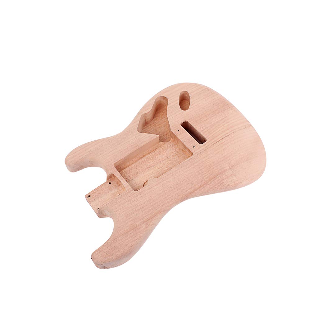 Alnicov Corpo per chitarra elettrica non finito per chitarra Fender Stratocaster ST accessorio fai da te in legno di noce rosso