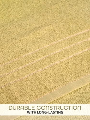 Image of Hand Towels 16x24 inches, Soft & Highly Absorbent Bathroom /Face Towels, Pack of 2 (Yellow)