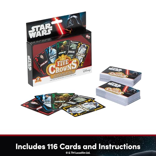 Image of Five Crowns Star Wars Rummy Style Card Game for Kids, Family Game Night