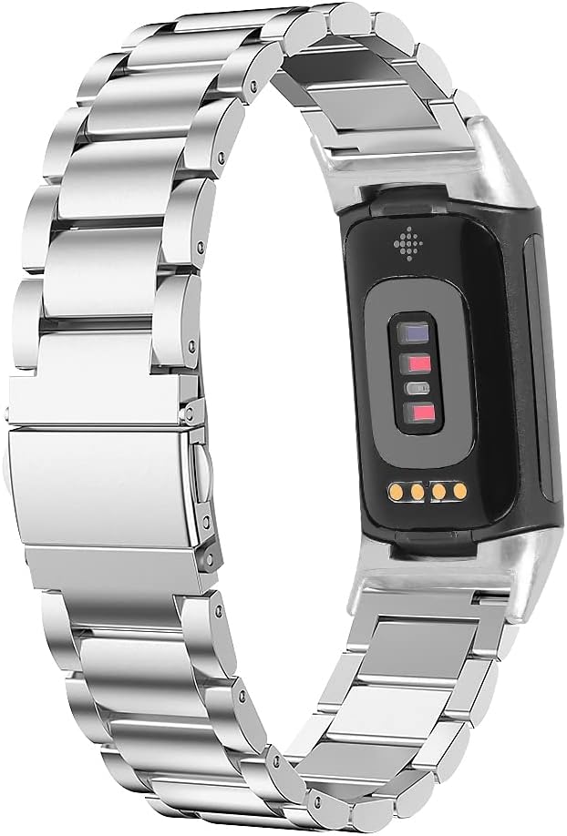 AISPORTS Compatible for Fitbit Charge 6/Charge 5 Strap Stainless Steel for Women Men Solid Adjustable Stainless Steel Sport Wristband Metal Bracelet Replacement Strap for Fitbit Charge 6/Charge 5 - Image 3