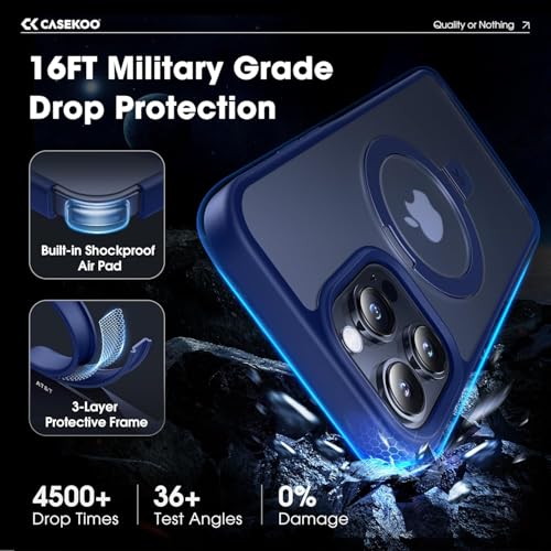 Image of iPhone 14 pro max Magsafe Stand Case | Matte Design & 360 Protection | Military-Grade Apple iPhone 14 pro max Cover | Ultra Premium - Blue