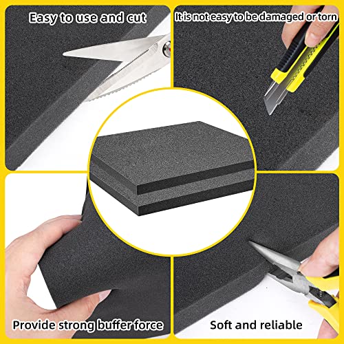 Decohs 6 Pcs Polyurethane Foam Sheet-16X12X1 Inch Cuttable Foam Inserts For Cases-Packing Foam Pads For Toolbox Camera Storage And Crafts #TOP4
