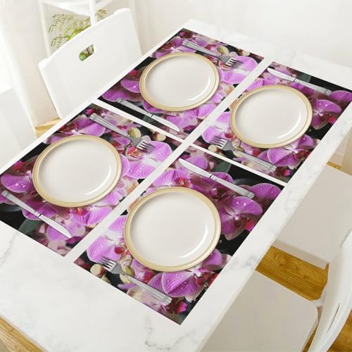 Sets de table orchidées pour décoration intérieure et extérieure de table - 7