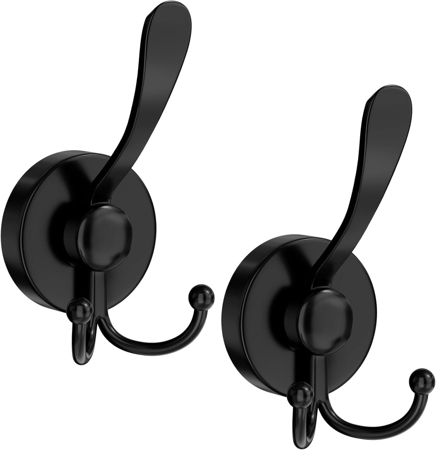 Suction Cup Hooks, Vacuum Power Heavy Duty Shower Hooks, No Drill Towel Hooks for Bathroom Wall, Kitchen, Glass, Mirror (2 Pack)